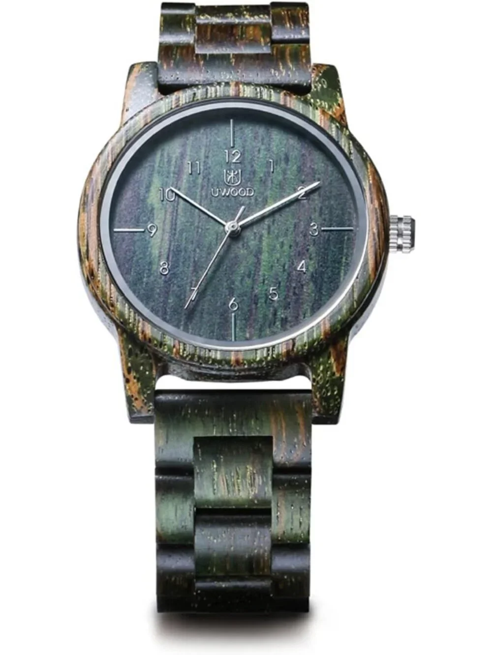 Men's Green Analog Unisex Natural Handmade Adjustable Waterproof Wooden Watch